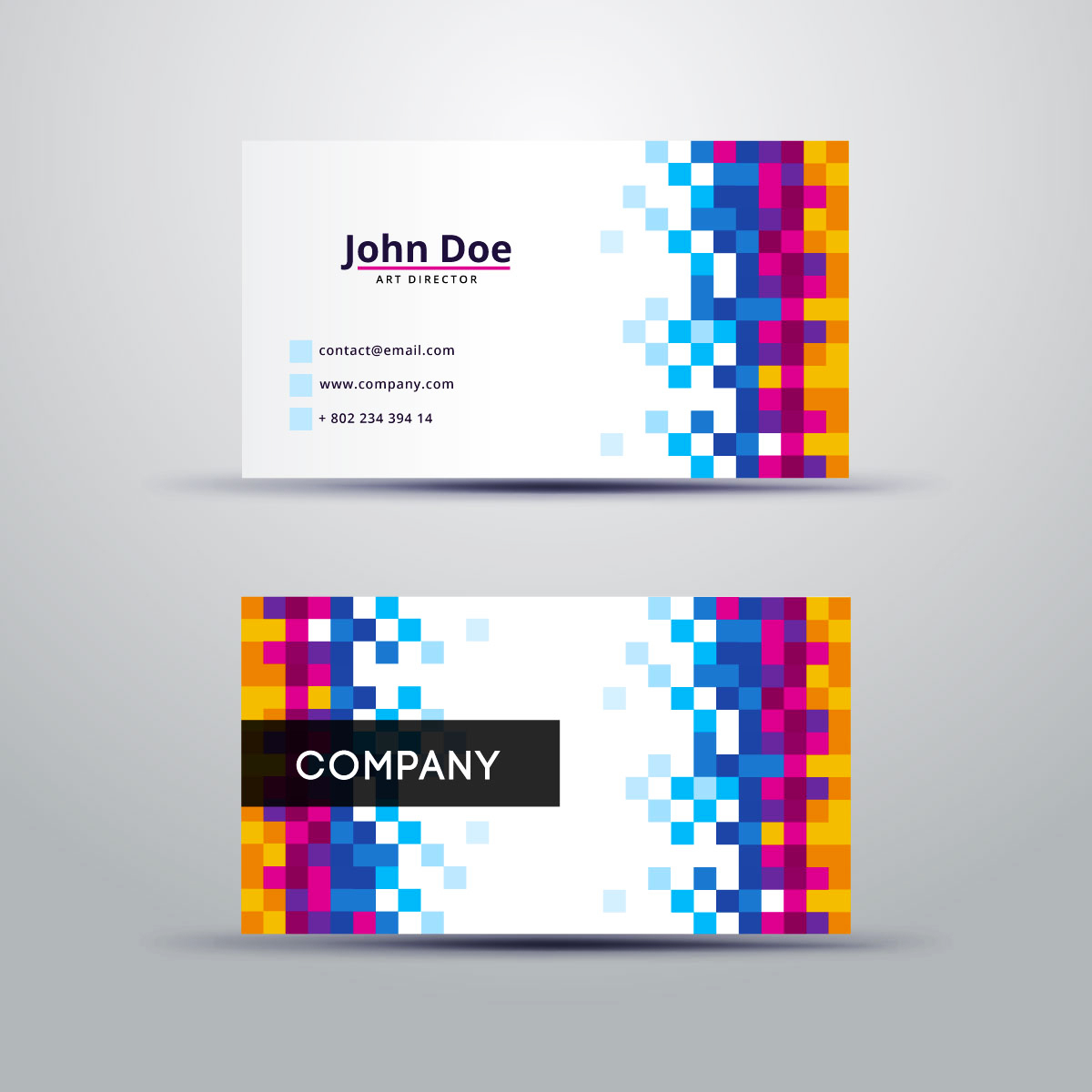 Colorful-pixelated-business-card